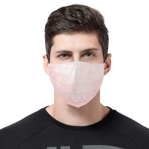 mosaic triangle 30 3D Mouth Mask with Drawstring (Pack of 100) (Model M04)