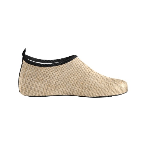 Burlap Fabric Men's Slip-On Water Shoes (Model 056)