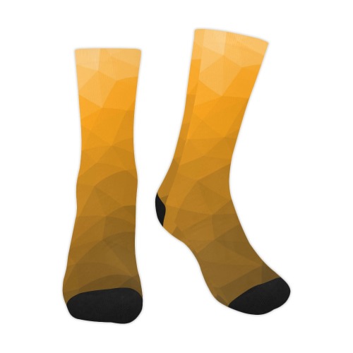 Orange gradient geometric mesh pattern Trouser Socks