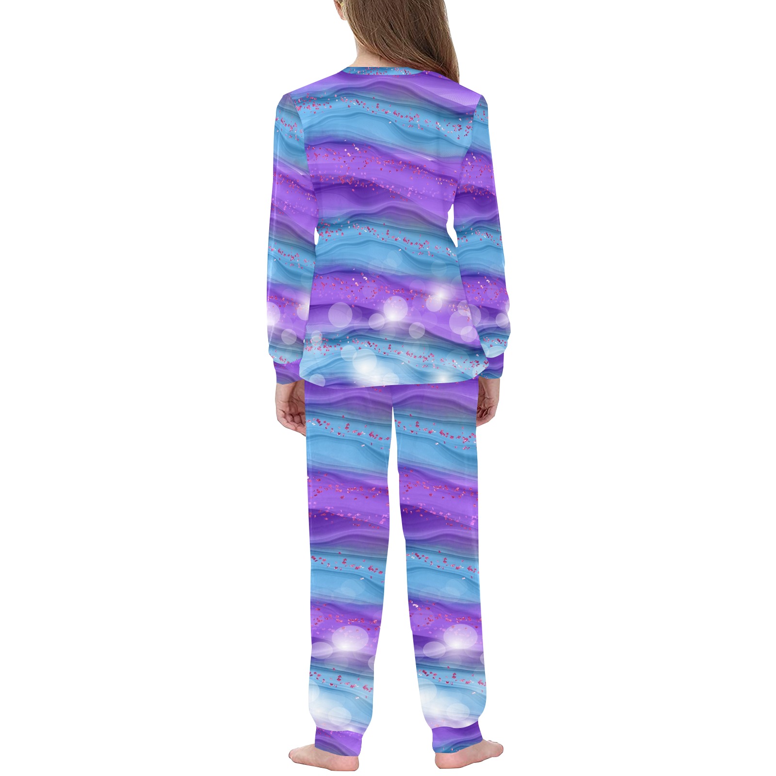Lavender and Blue Fantasy Kids' All Over Print Pajama Set