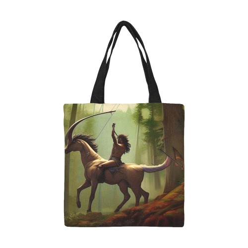 Warrior All Over Print Canvas Tote Bag/Small (Model 1697)