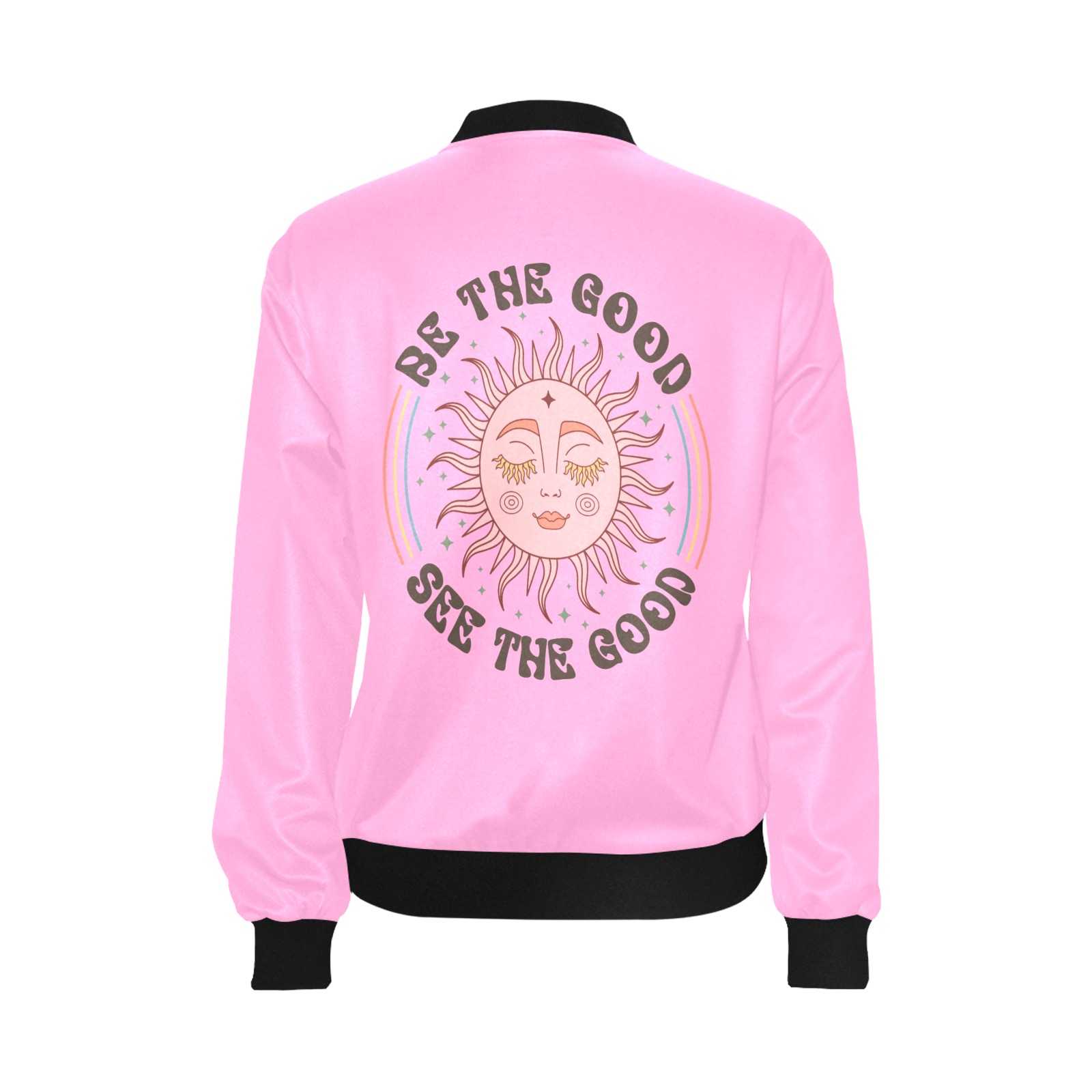 Be The Good Feel The Good All Over Print Bomber Jacket for Women (Model H36)