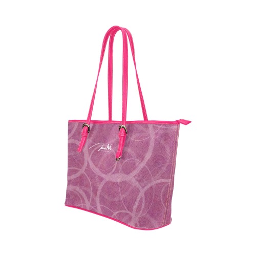 Pink Lady Leather Tote Bag/Small (Model 1651)