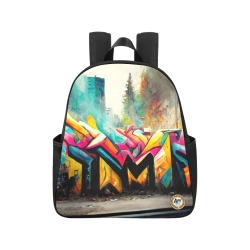 colourful graffiti street #2 Multi-Pocket Fabric Backpack (Model 1684)