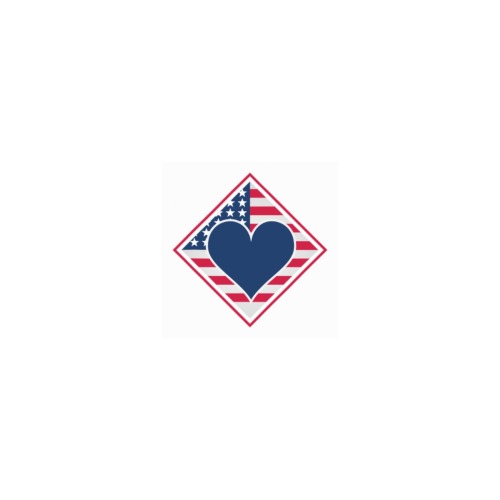 Patriotic Love USA Flag Heart Background Personalized Temporary Tattoo (15 Pieces)