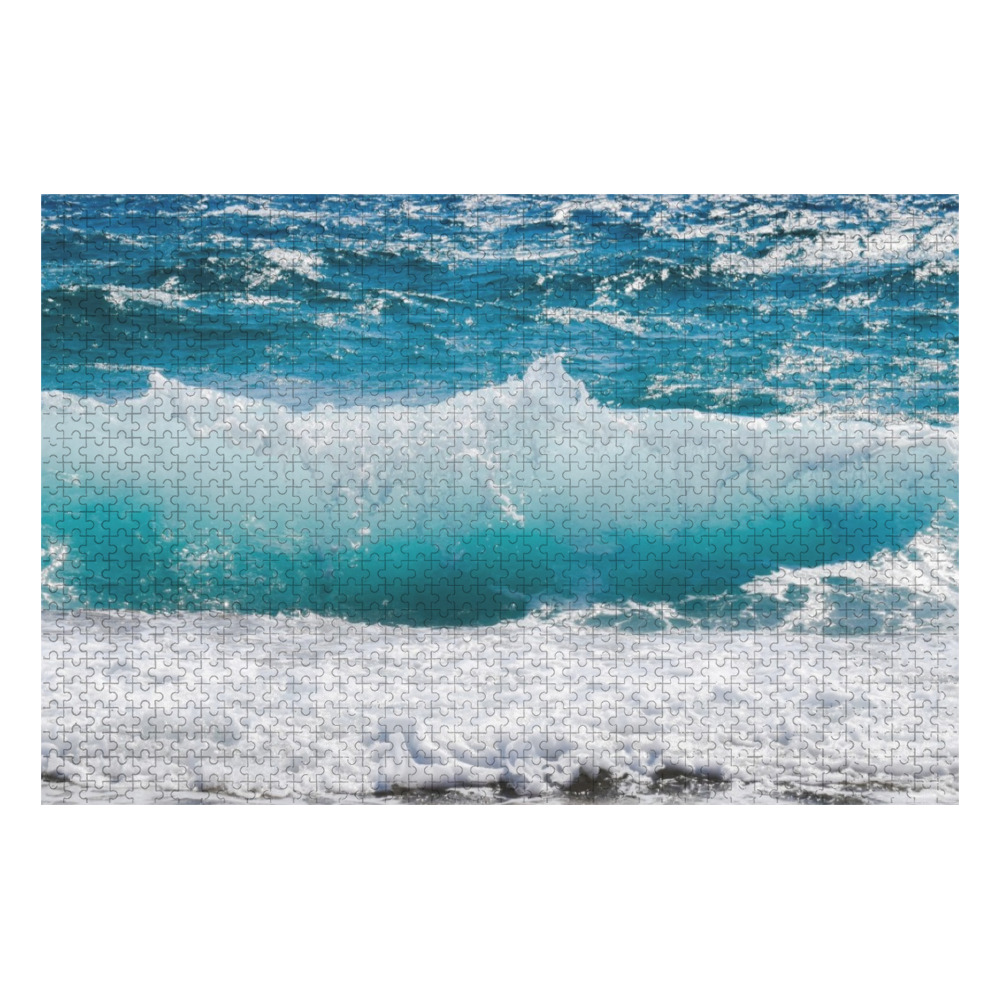 Beach Ocean Waves Coastal Airbnb 1000-Piece Wooden Photo Puzzles