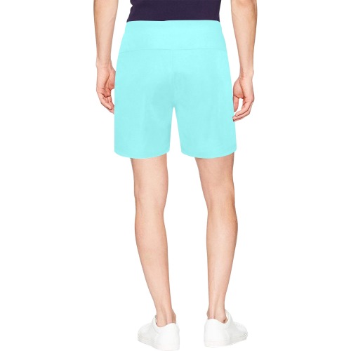 color ice blue Men's Mid-Length Beach Shorts (Model L47)