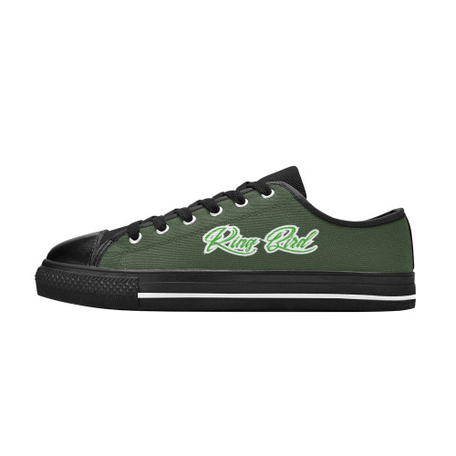 THICK GREEN Men's Classic Canvas Shoes (Model 018)