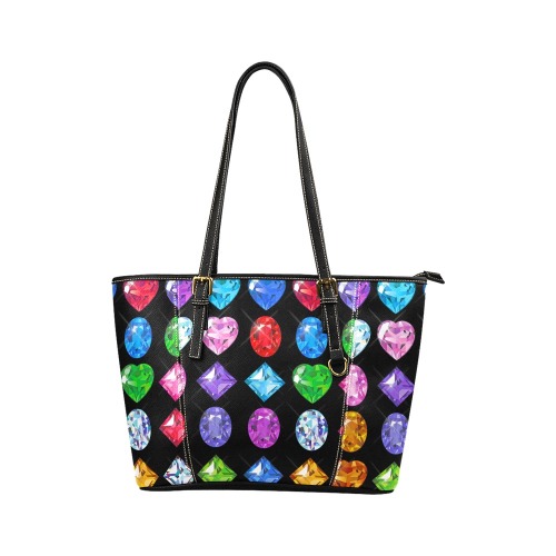 BLING 7 Leather Tote Bag/Small (Model 1640)