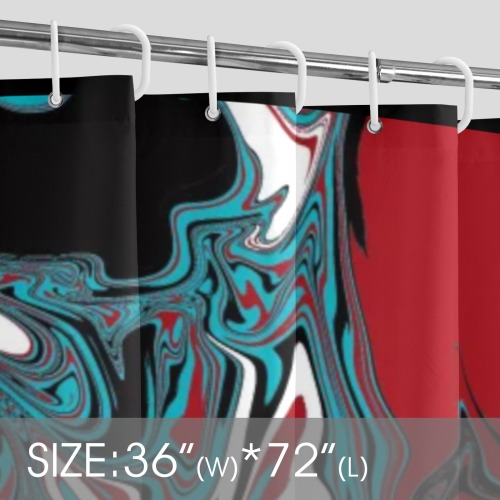 Dark Wave of Colors Shower Curtain 36"x72"