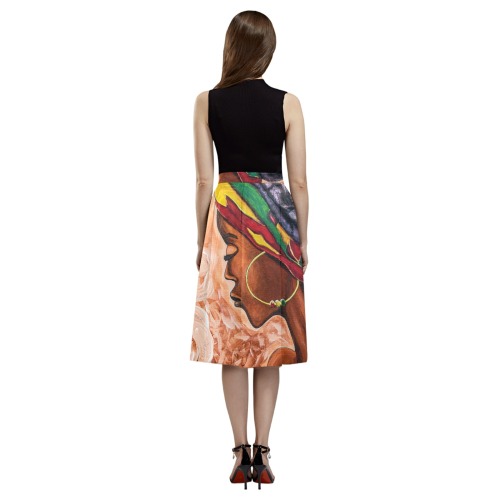 empress Mnemosyne Women's Crepe Skirt (Model D16)