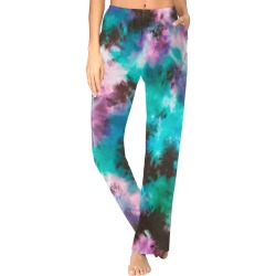 Abstract Tie Dye Marine 7 Women's Pajama Trousers