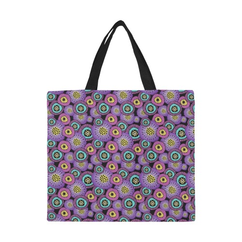 vibrant floral All Over Print Canvas Tote Bag/Large (Model 1699)