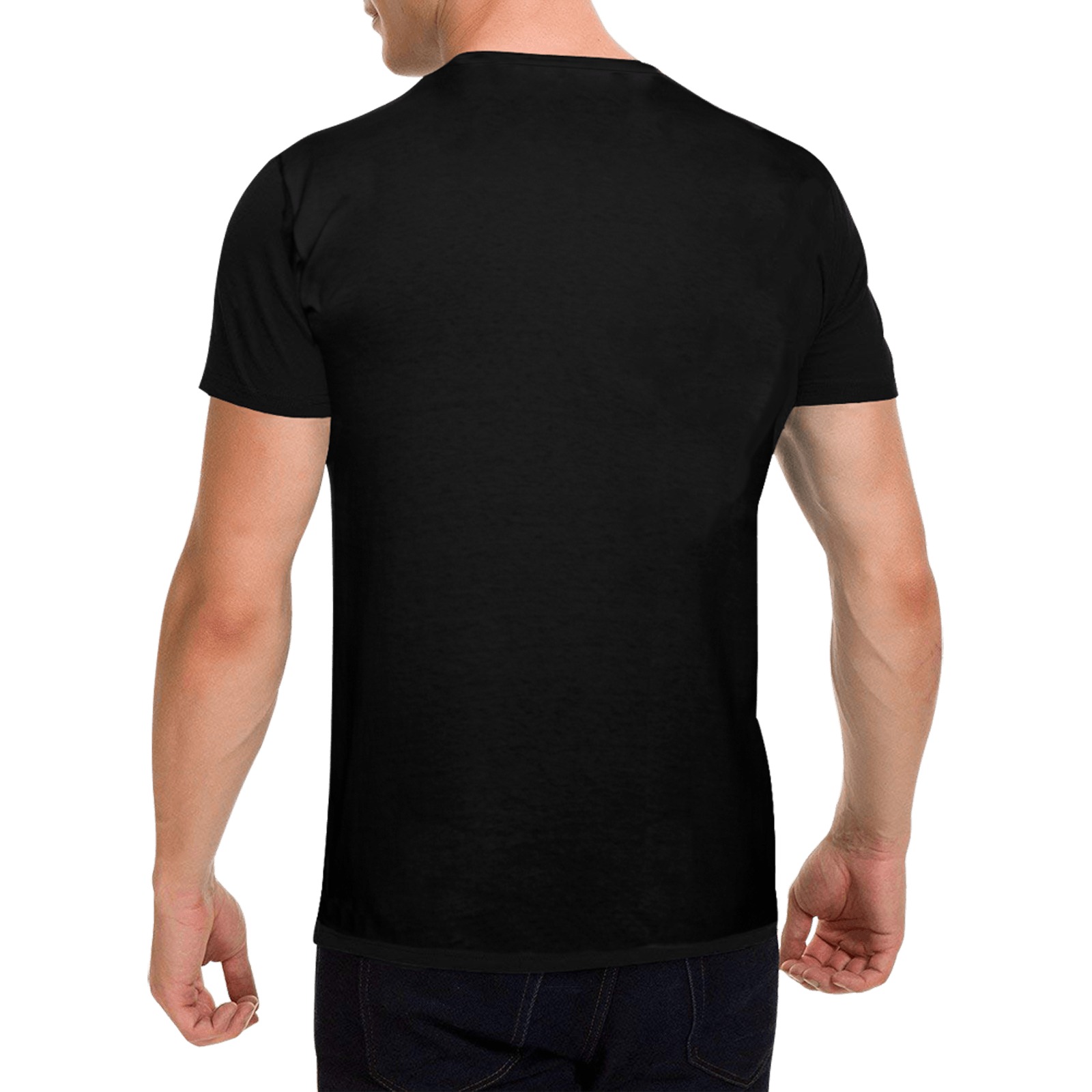 Black - Men's Heavy Cotton T-Shirt (One Side Printing)