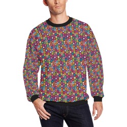 Mid Century Mod Colorful Pattern All Over Print Crewneck Sweatshirt for Men (Model H18)