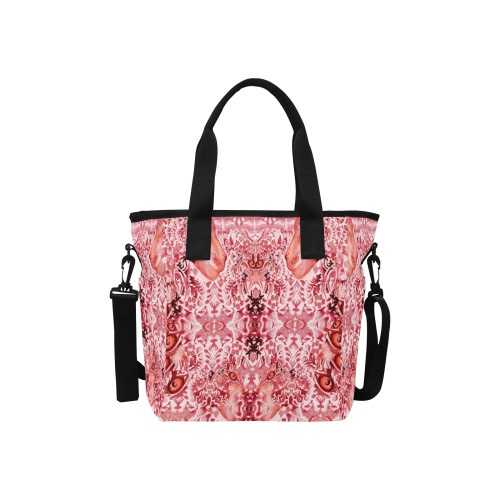 Nidhi December 2014-pattern 4-red-44x55 inches Tote Bag with Shoulder Strap (Model 1724)