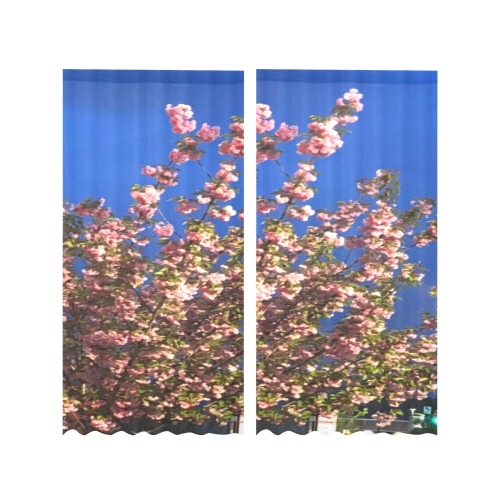 cherrytree Gauze Curtain 28"x84" (Two-Piece)