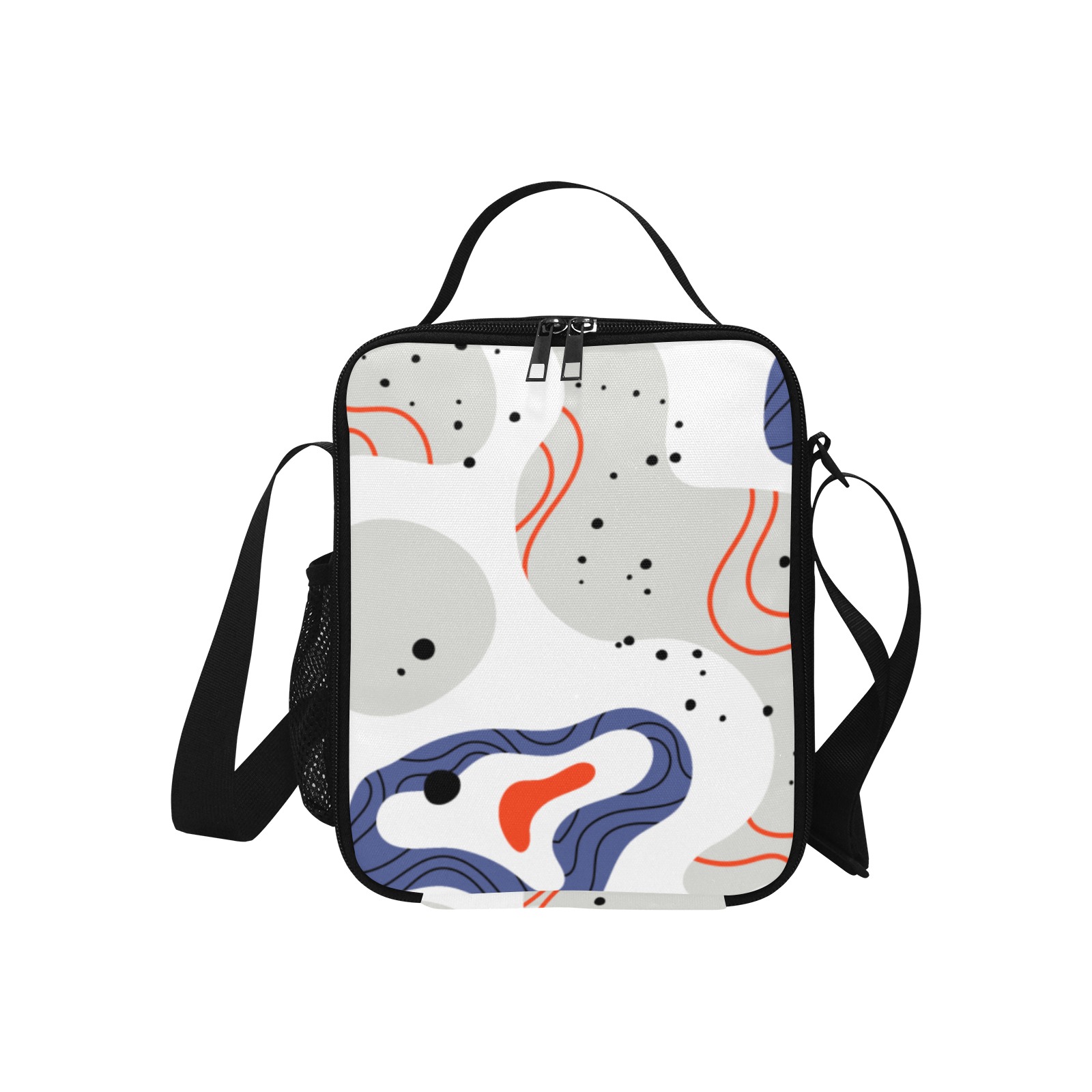 Elegant Abstract Mid Century Pattern All Over Print Crossbody Lunch Bag for Kids (Model 1722)