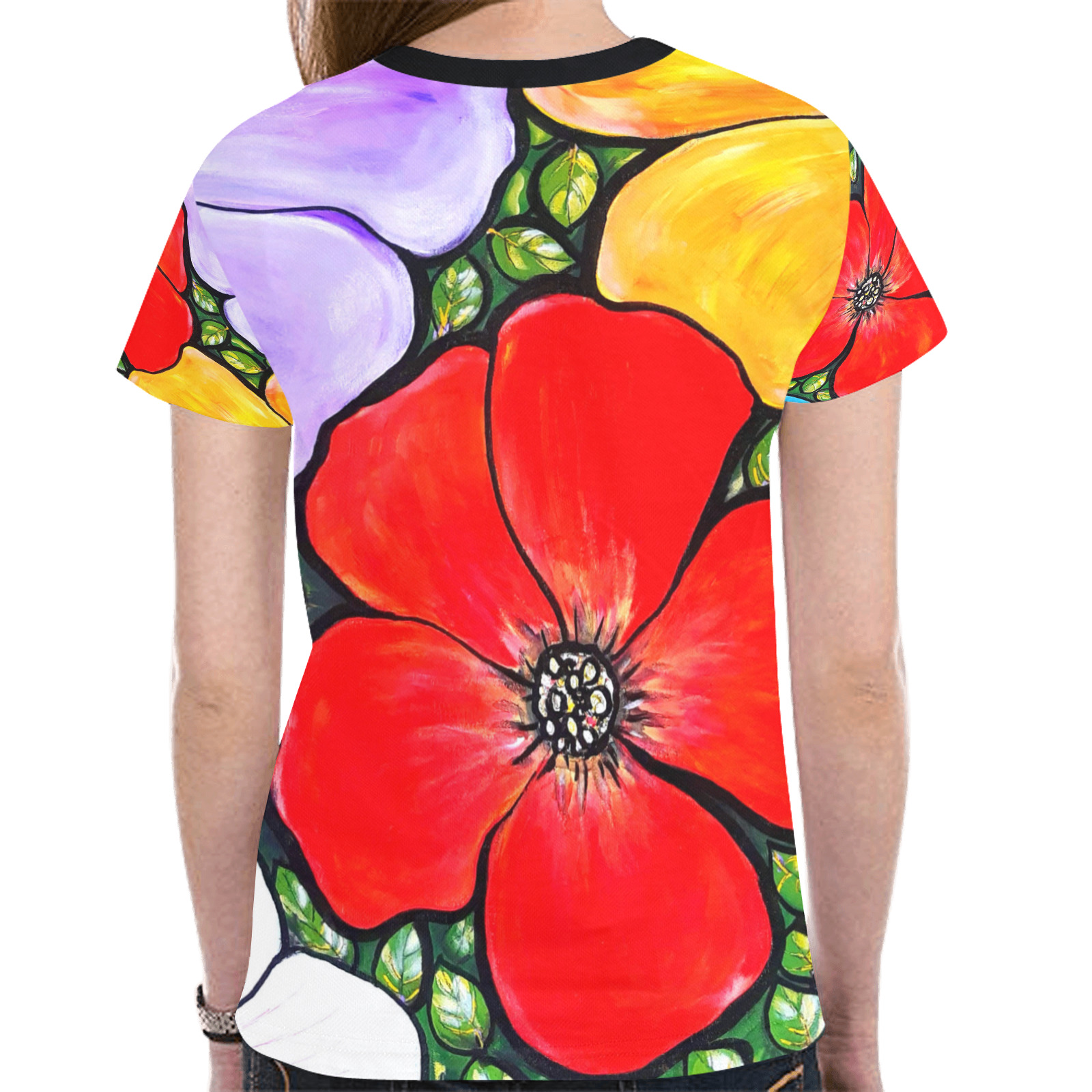 manusartgnd New All Over Print T-shirt for Women (Model T45)