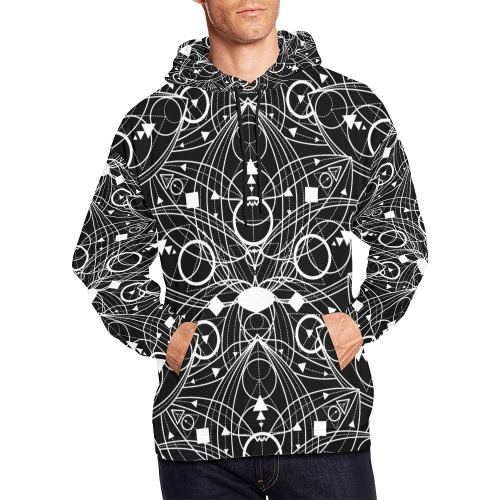 Mystic Lotus Pattern All Over Print Hoodie for Men (USA Size) (Model H13)