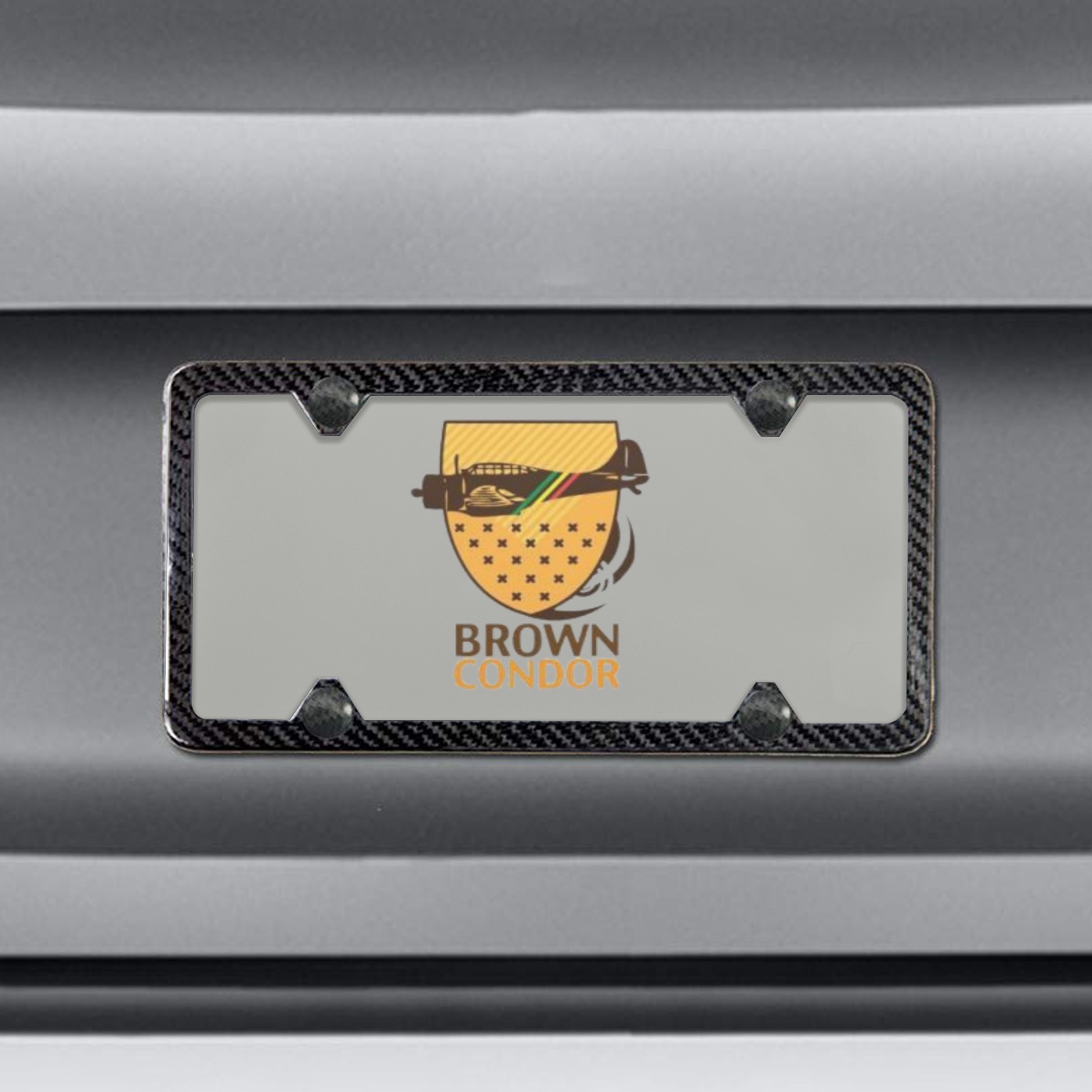 Brown Condor Air Sig. Logo (gry) Custom License Plate