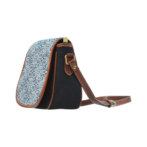 Moody Blue Saddle Bag/Small (Model 1649)(Flap Customization)