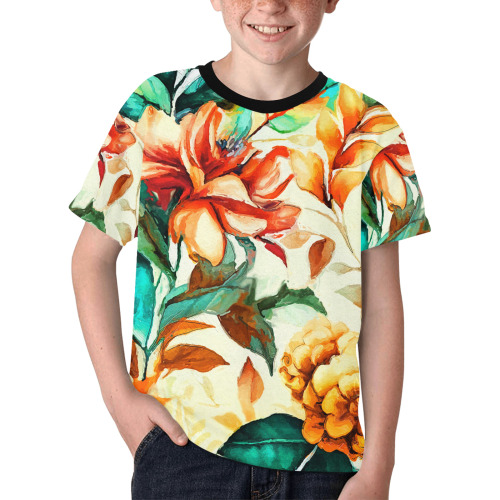 flowers botanic art (1) all over print tshirt Kids' All Over Print T-shirt (Model T65)