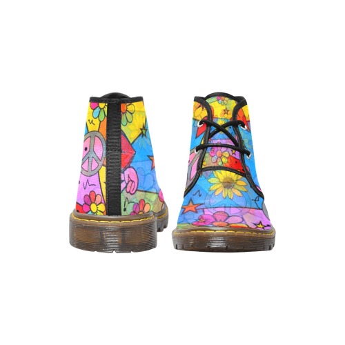 Dieter Flower by Nico Bielow Women's Canvas Chukka Boots (Model 2402-1)