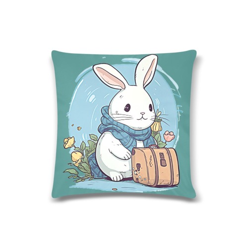 playful picture Custom Zippered Pillow Case 16"x16"(Twin Sides)