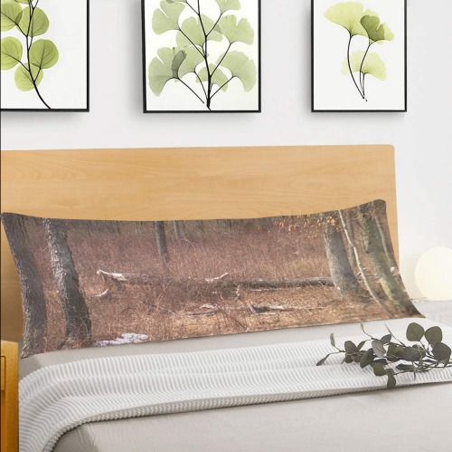 Falling tree in the woods Body Pillow Case 20" x 54" (Two Sides)
