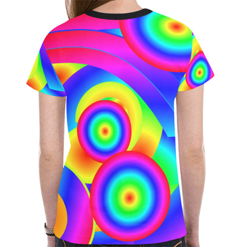 Abstract Comet New All Over Print T-shirt for Women (Model T45)