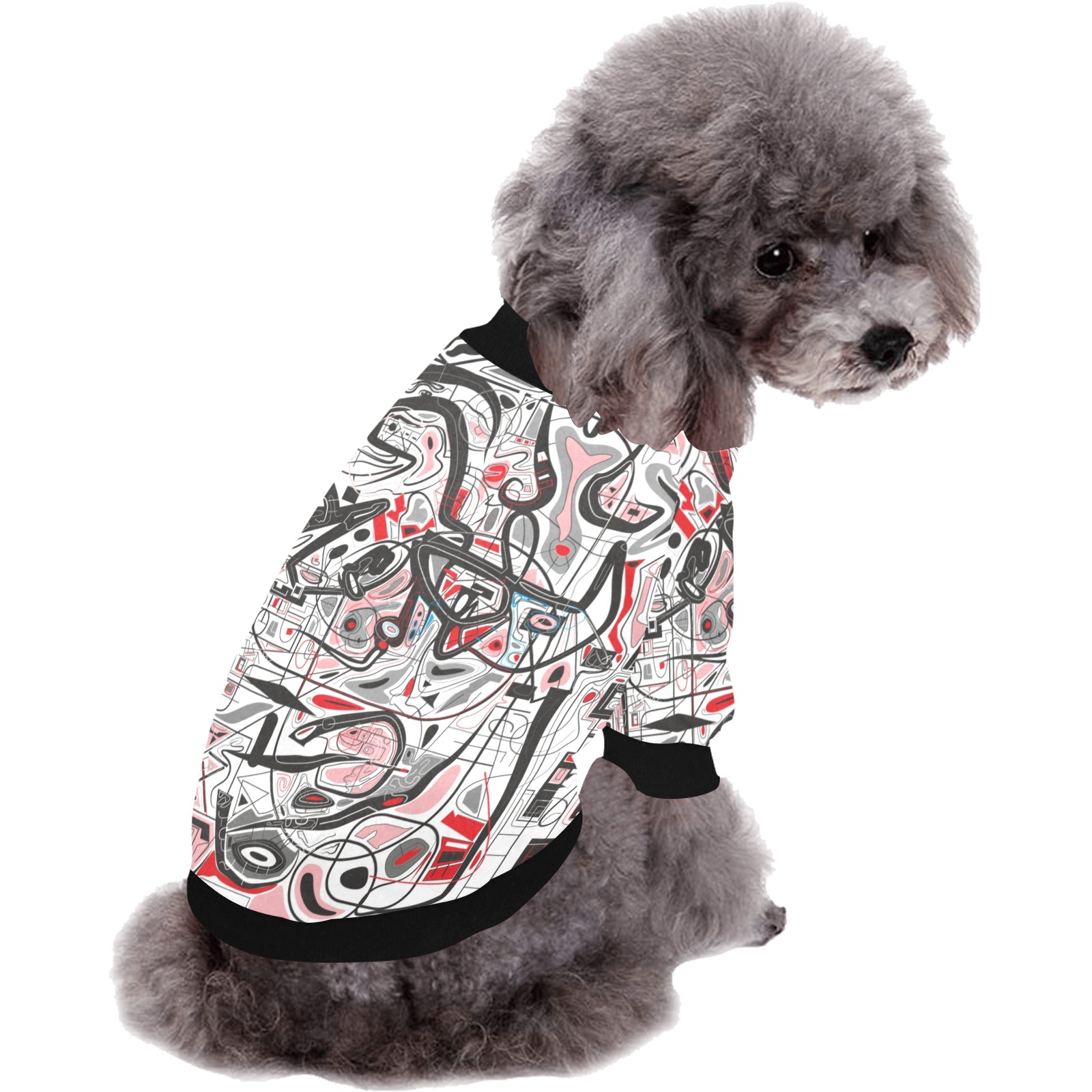 Model 2 Pet Dog Round Neck Shirt
