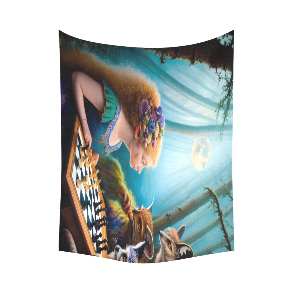 The Call of the Game 6_vectorized Cotton Linen Wall Tapestry 80"x 60"