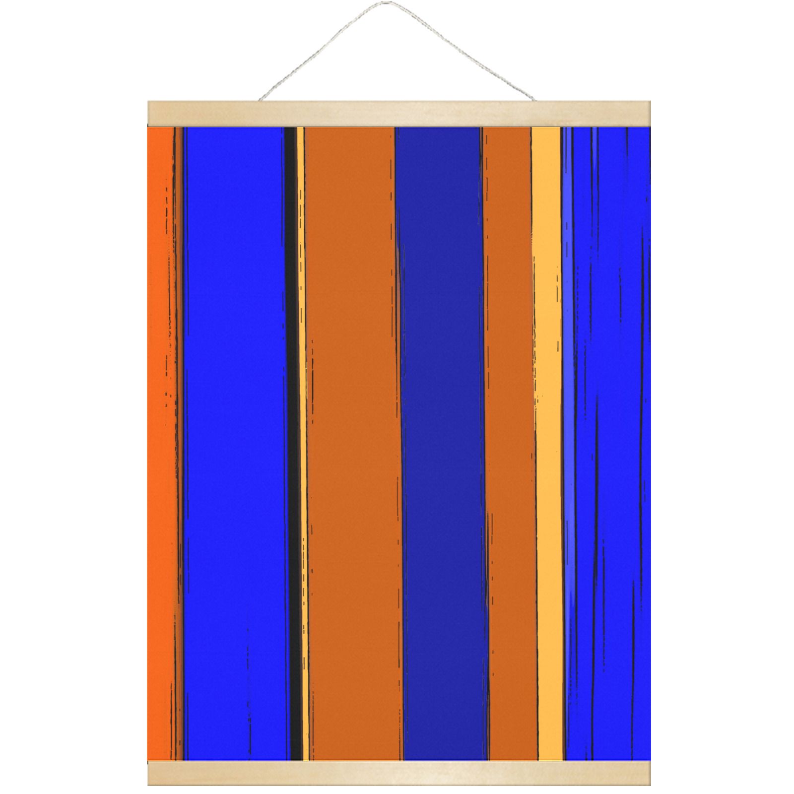 Abstract Blue And Orange 930 Hanging Poster 18"x24"