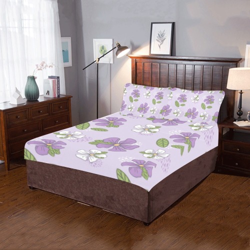 flowers 3-Piece Bedding Set