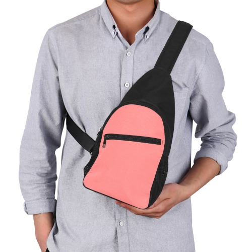 color light red Chest Bag-Front Printing (Model 1719)