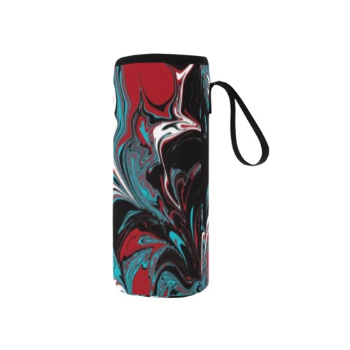 Dark Wave of Colors Neoprene Water Bottle Pouch/Small