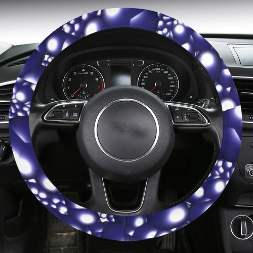 bubble blue Steering Wheel Cover with Anti-Slip Insert