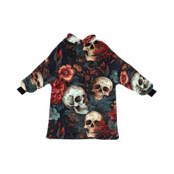 Floral Reaper Blanket Hood Blanket Hoodie for Women