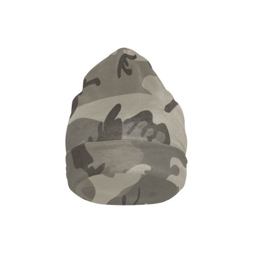 Camo Grey All Over Print Beanie for Kids