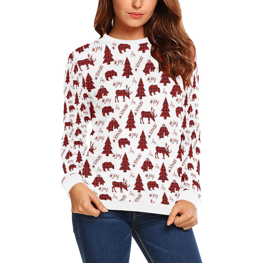 Christmas All Over Print Crewneck Sweatshirt for Women (Model H18)