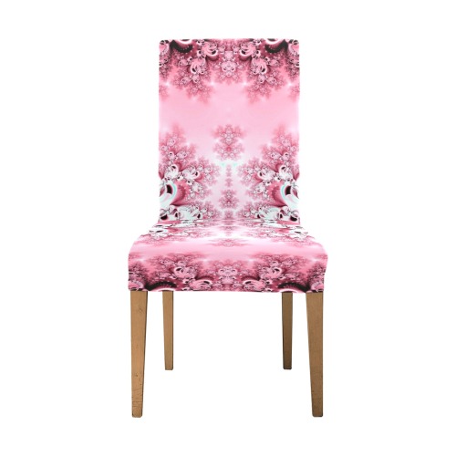 Pink Rose Garden Frost Fractal Chair Cover (Pack of 4)