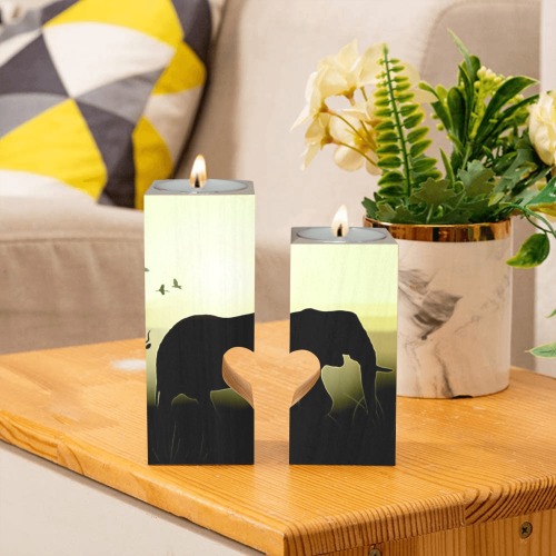 elephant Wooden Candle Holder (Without Candle)