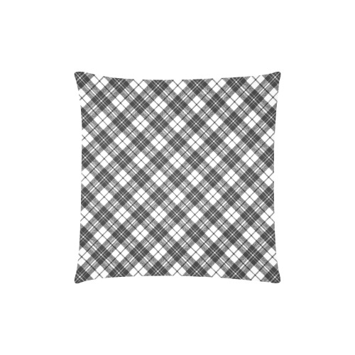 Tartan black white pattern holidays Christmas xmas elegant lines geometric cool fun classic elegance Custom Zippered Pillow Cases 18"x18" (Two Sides)