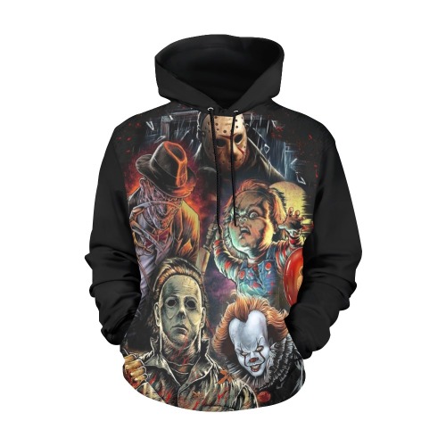Horror Movies Hoodie All Over Print Hoodie for Men (USA Size) (Model H13)