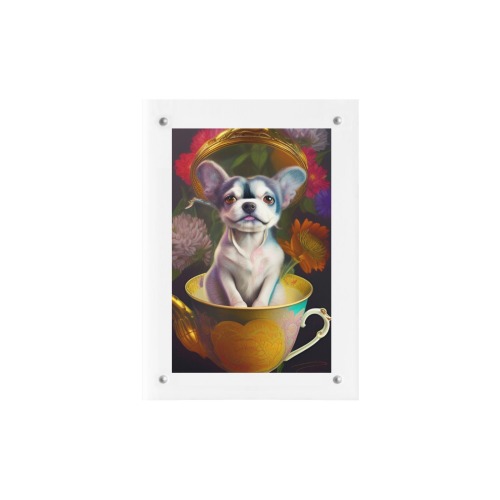Teacups Puppies 6 Acrylic Magnetic Photo Frame 5"x7"