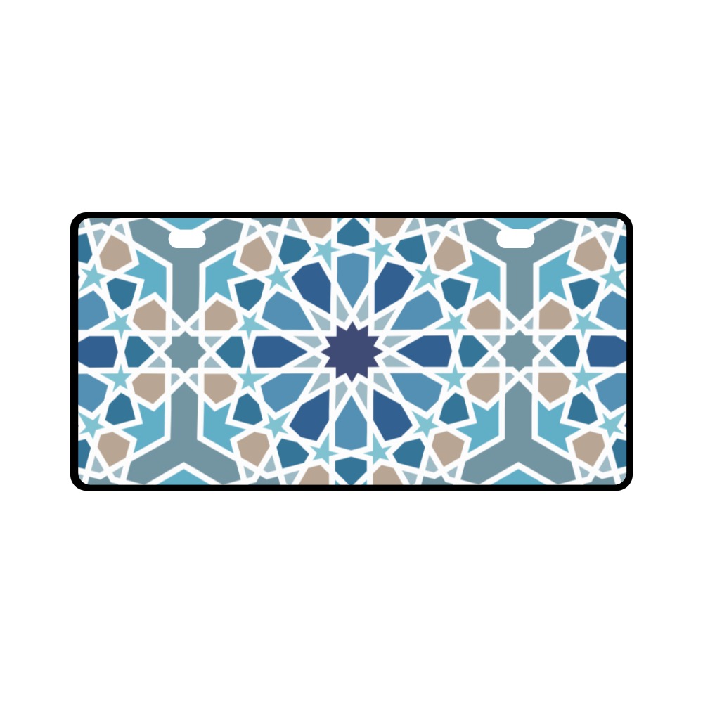 Arabic Geometric Design Pattern License Plate