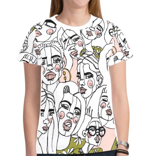 FEMALE STRENGTH II New All Over Print T-shirt for Women (Model T45)