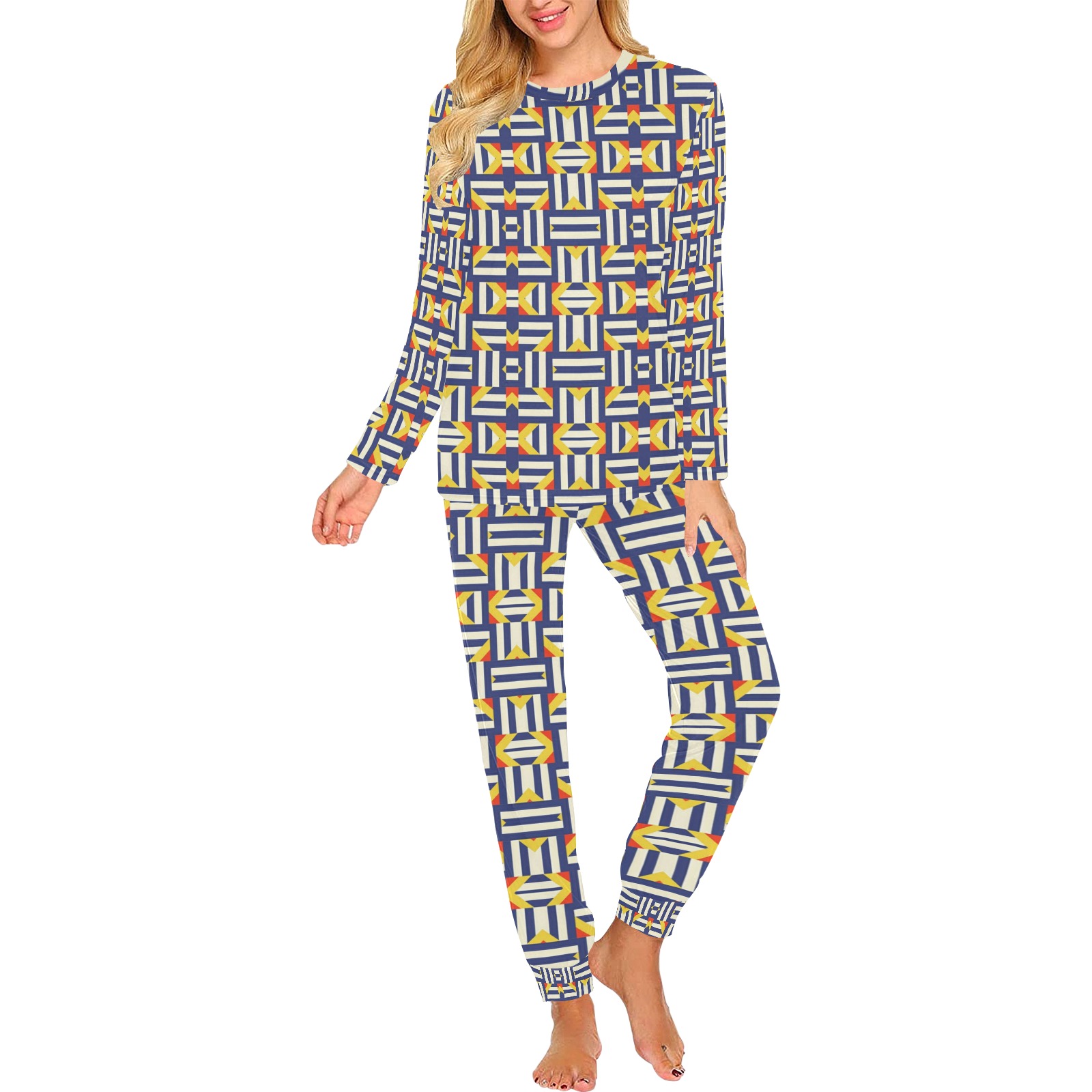 pattern (143) Women's All Over Print Pajama Set
