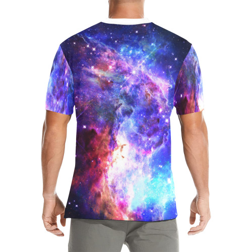 Mystical fantasy deep galaxy space - Interstellar cosmic dust Men's All Over Print Crew Neck T-Shirt (Model T40-2)